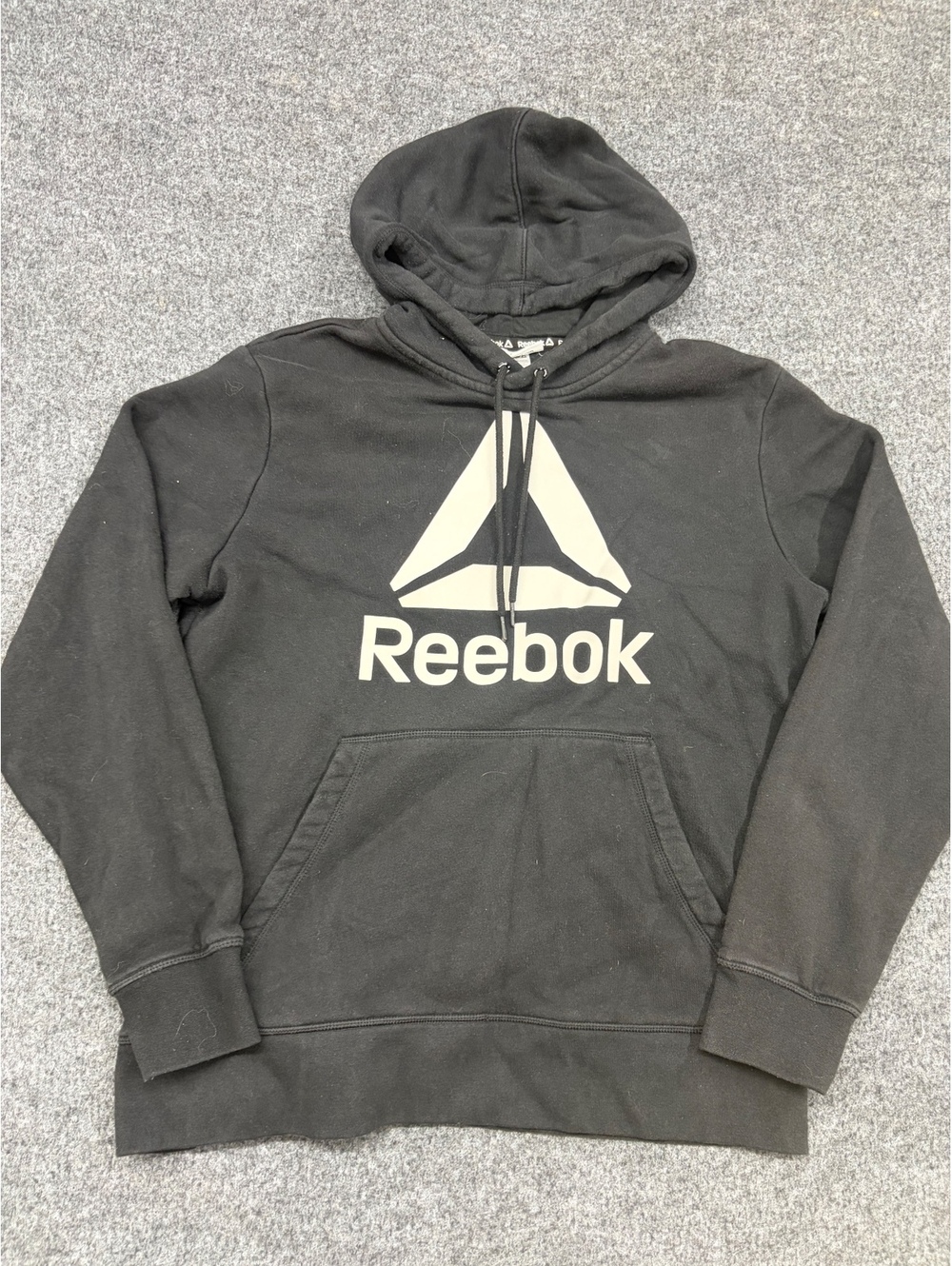 Reebok Black Hoodie Sweatshirt Medium